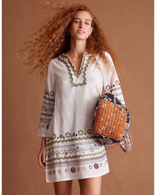 Monsoon Brown Bria Mini Tunic Dress
