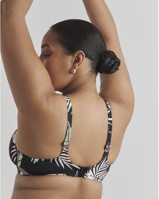 Elomi Black Tropical Retreat Plunge Bikini Top