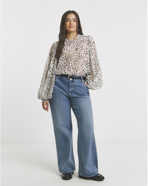 Simply Be Metallic Exaggerated Sleeve Blouse