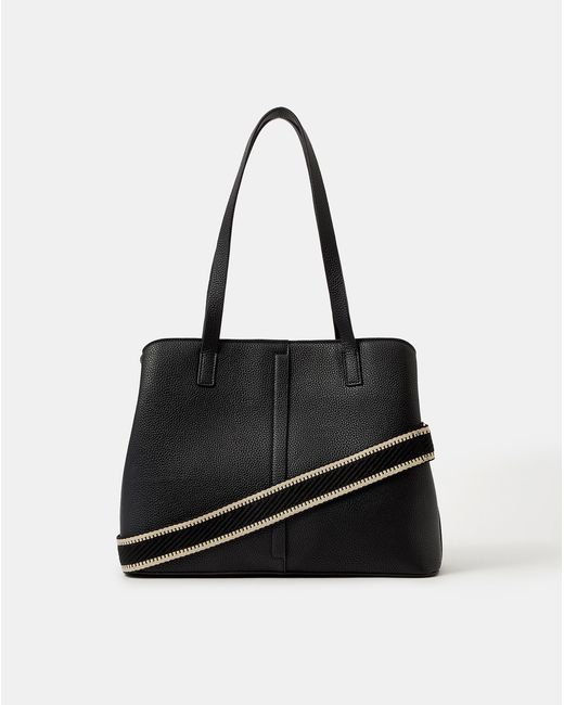 Accessorize Black Webbing Strap Shoulder Bag