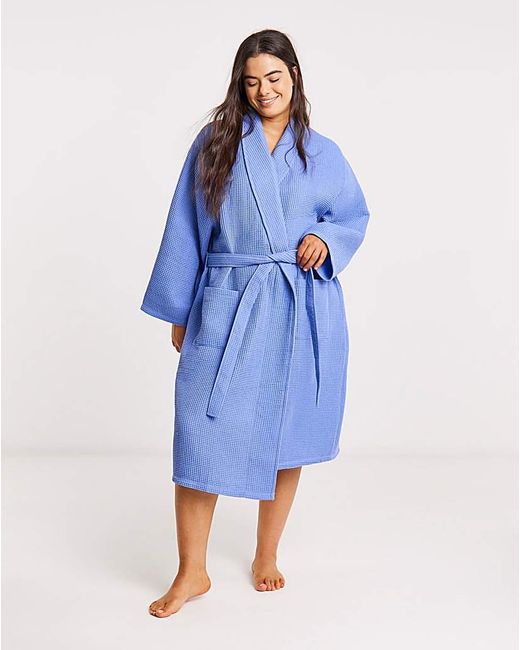 Pretty Secrets Blue Waffle Dressing Gown