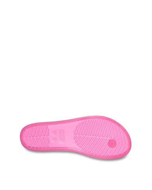 CROCSTM Pink Miami Jelly Round Toe Flip