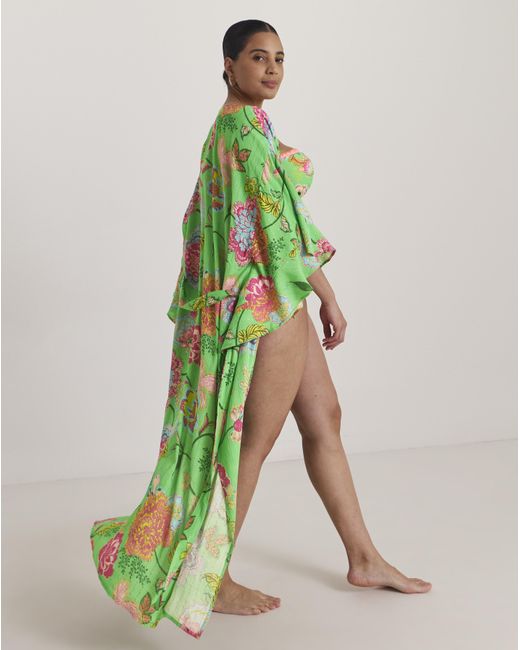 Figleaves Green Open Maxi Kaftan