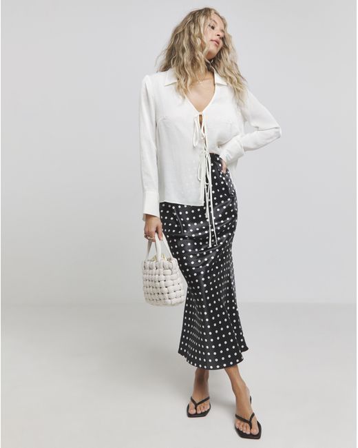 Simply Be Gray Satin Midaxi Skirt