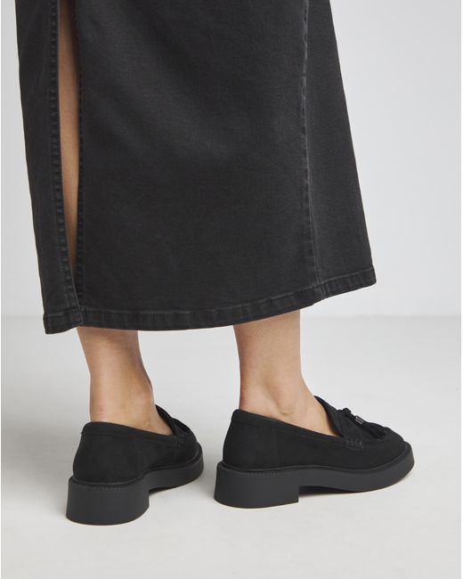 Simply Be Black Tassel Chunky Loafer Wide