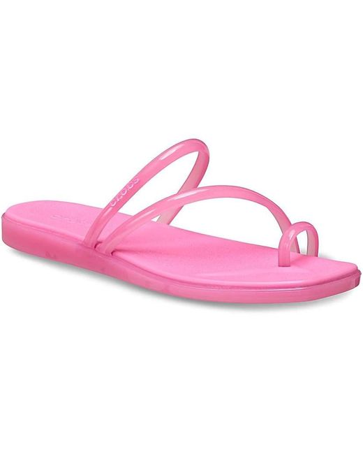 CROCSTM Pink Miami Jely Toe Loop Sandal