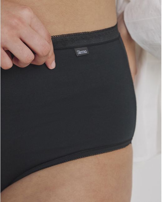Slimma Black 4 Pack Full Knickers