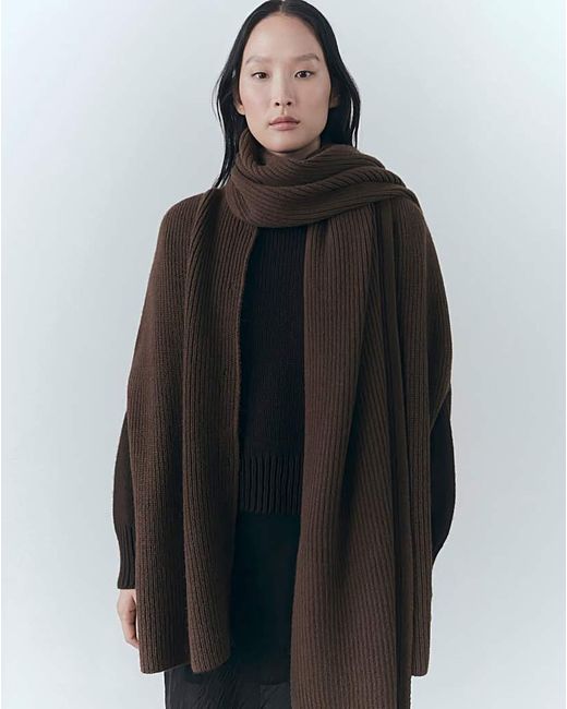 Mango Black Capri Cable Knit Cape