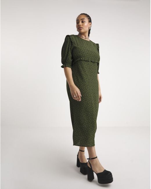 Nobody's Child Green Felicia Midi Dress