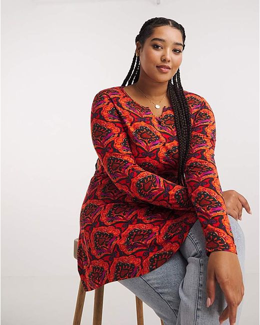 Joe Browns Red Beautiful Floral Tunic