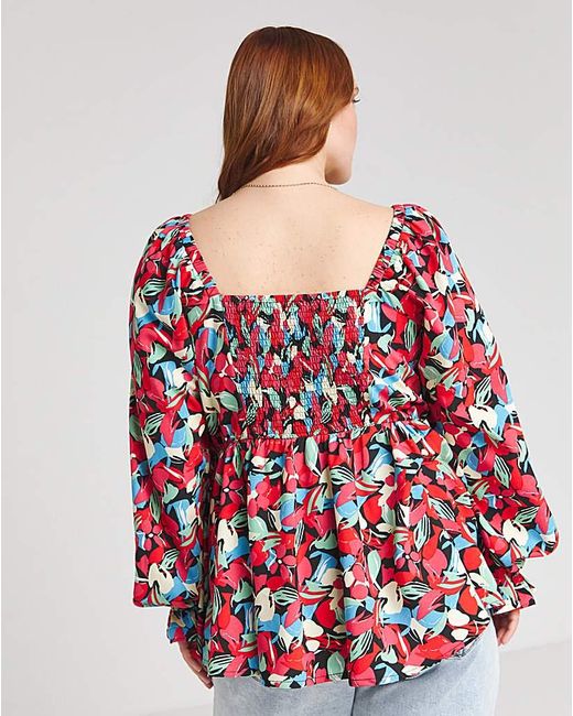 Simply Be Red Bow Front Blouse