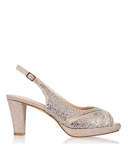 Paradox London White Linda Mid Platform Sandal