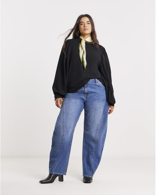 Simply Be Blue Authentic Tapered Leg Jeans
