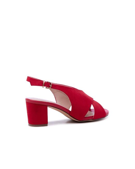 Paradox London Red Neroli Wide Fit Sandals