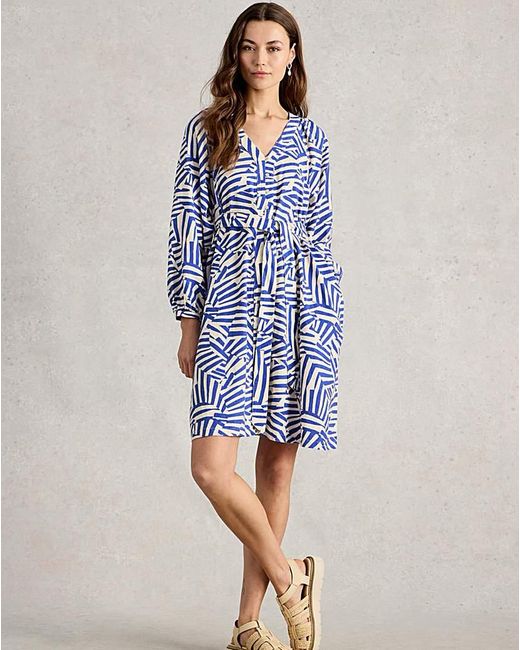 White Stuff Blue Petra Linen