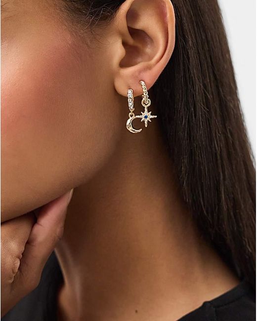 Accessorize White Celestial Charm Earrings
