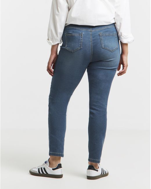 Simply Be Blue Slim Pull On Jeggings