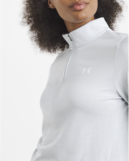 Under Armour White Tec 1/2 Zip Twist Top