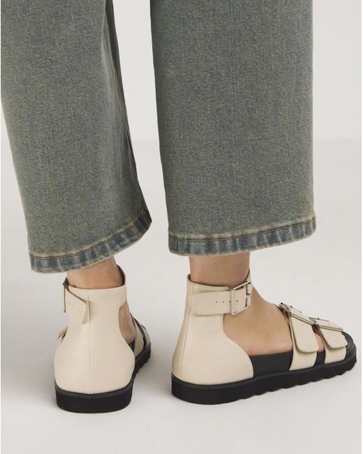 Simply Be Gray Footbed Two Strap Sandal Ex Wide