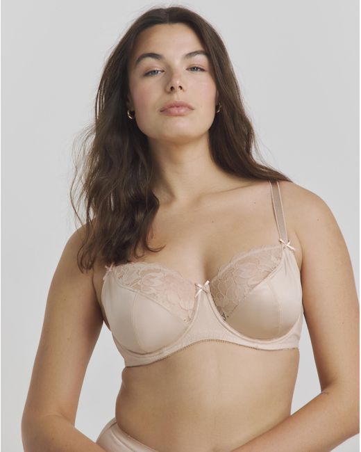 Pretty Secrets Natural Ivy Lace Balcony Wired Bra