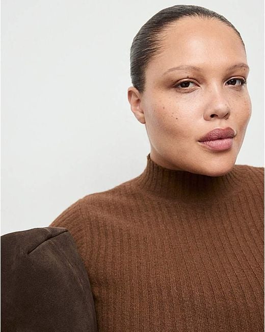 Mango Brown Medium Knit Sweater