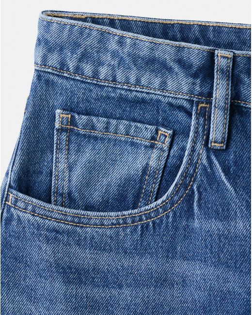 Mango Blue Barrel High-Waist Jean