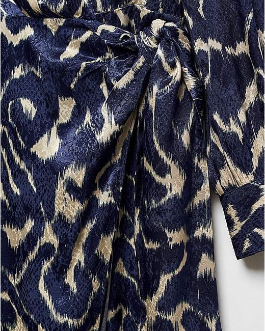 Mango Blue Printed Dress
