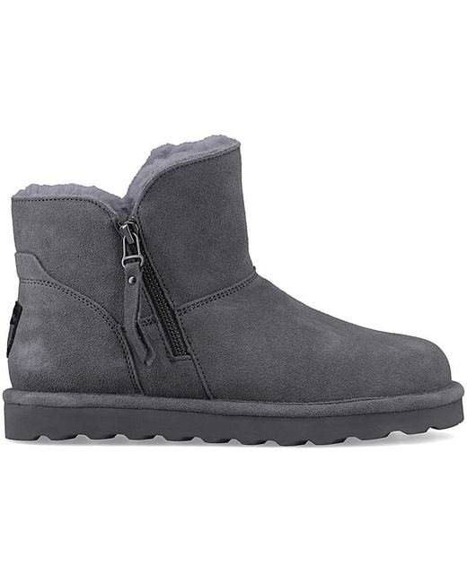 BEARPAW Gray Magnolia Ankle Boot