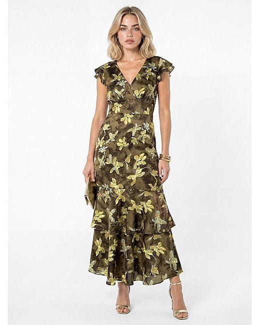 Lovedrobe Green Floral Print Midaxi Dress