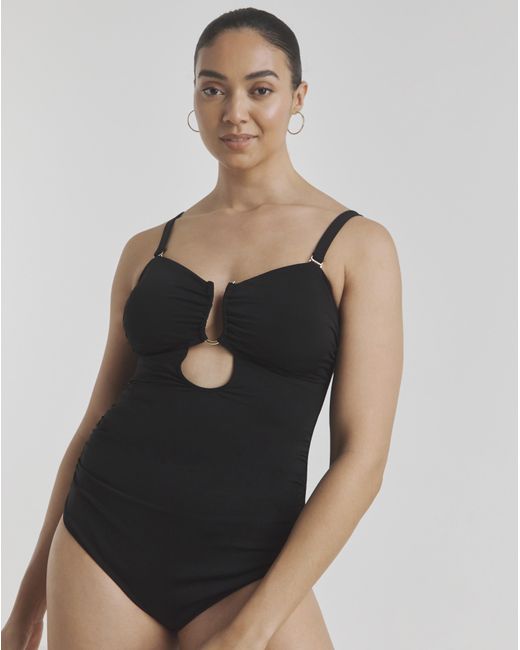 JD Williams Black Trim Bandeau Swimsuit
