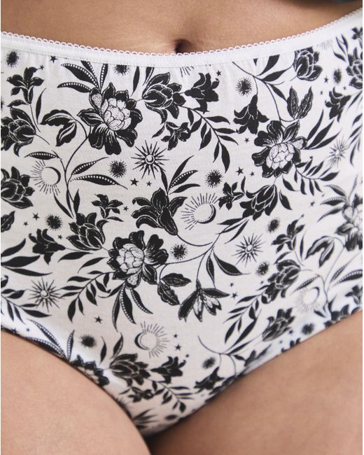 Pretty Secrets Black 7 Pack Full Fit Knickers