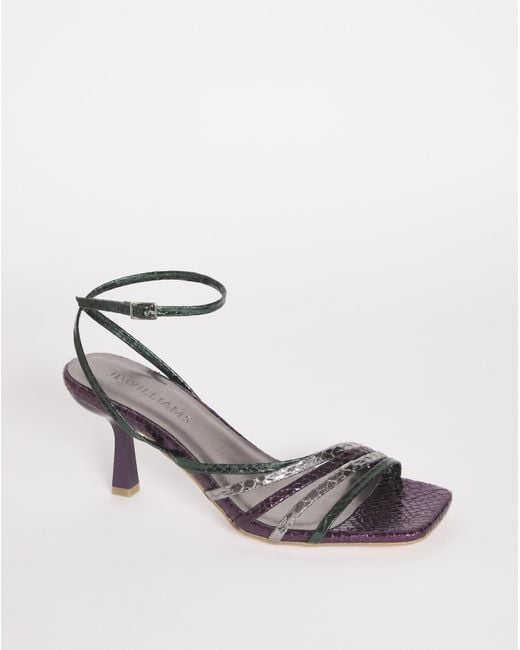 JD Williams White Strappy Crossover Sandal E Fit