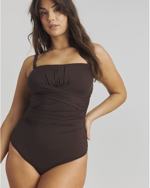 MAGISCULPT Brown Bandeau Swimsuit