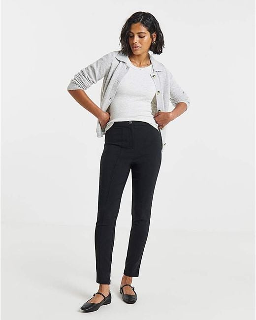 Simply Be Black Bengaline Pull On Trouser