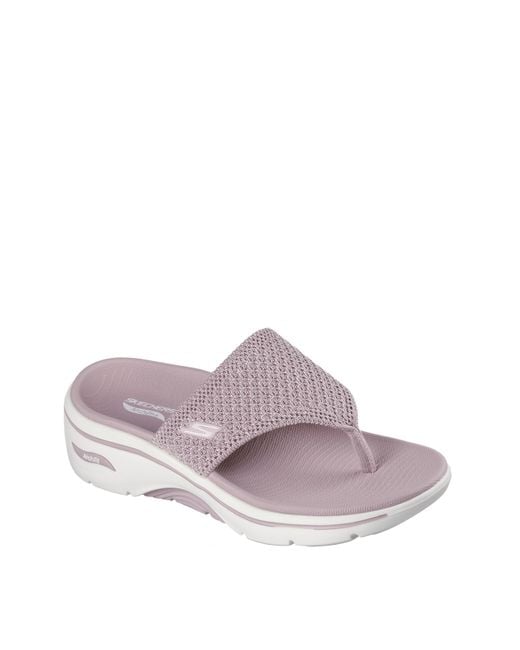 Skechers Purple Go Walk Arch Fit Carrie Sandals