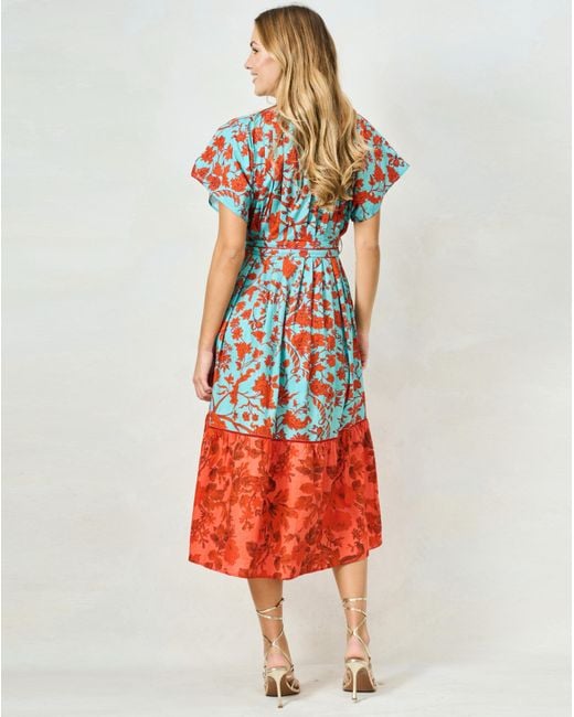 Hope & Ivy Red Marium Pleated Midaxi Dress
