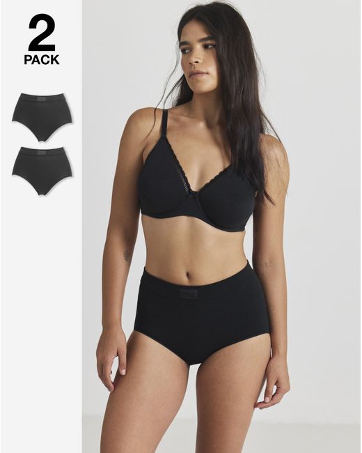 Sloggi Black 2Pk Comfort Maxi Knicker