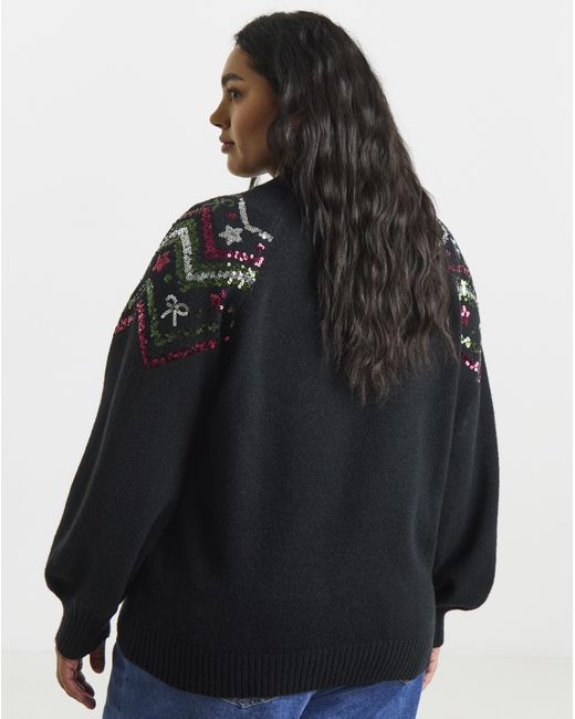 Lovedrobe Black Sequin Jumper