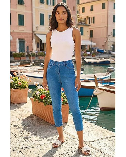 Roman Blue Roman Cropped Stretch Denim Jegging