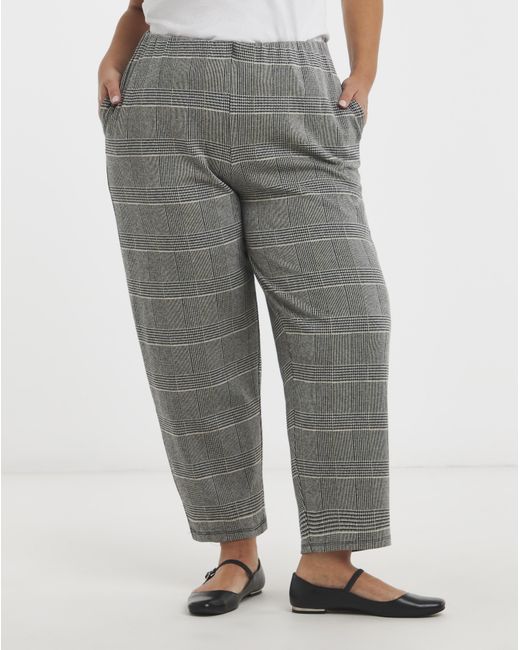 Simply Be Blue Jacquard Trouser