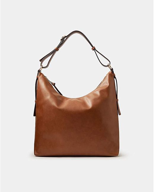 Accessorize Brown Buckle Strap Shoulder Bag