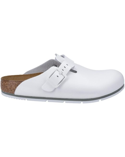 Birkenstock White Boston Pro Mule