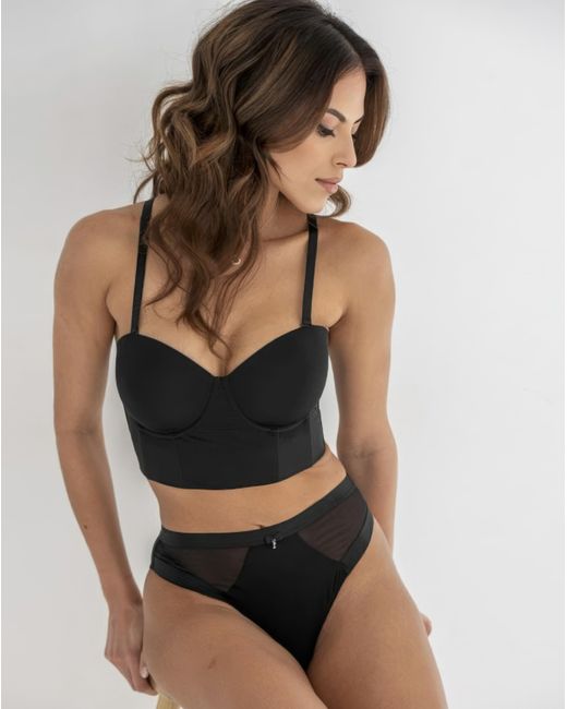 Pour Moi Black Pour Moi Definitions Longline Bra