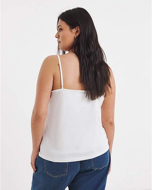 Simply Be Blue 3 Pack Square Neck Camis