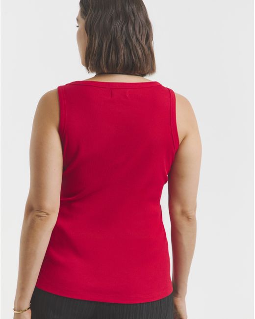 Simply Be Red V Neck Tank