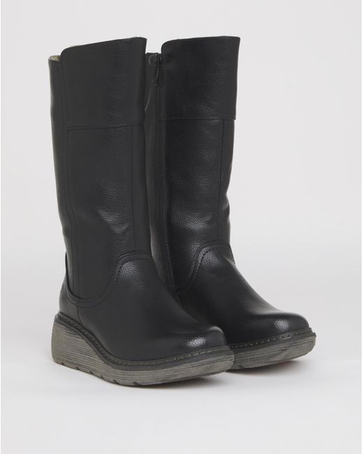 Heavenly Feet Black Lombardy Wr Boot Wide Fit