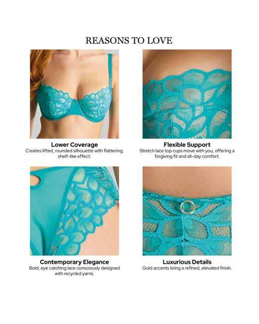 Panache Blue Allure Demi Balcony Wired Bra