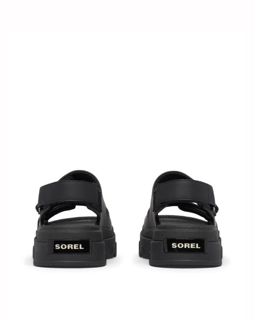 Sorel Black Kinetic Sunchase Sandals