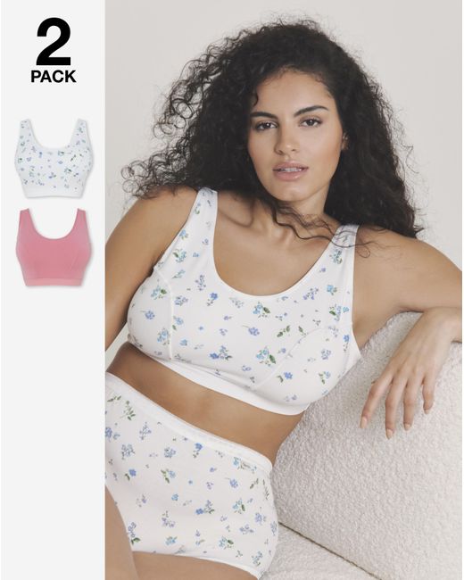 Slimma White 2 Pack Comfort Tops