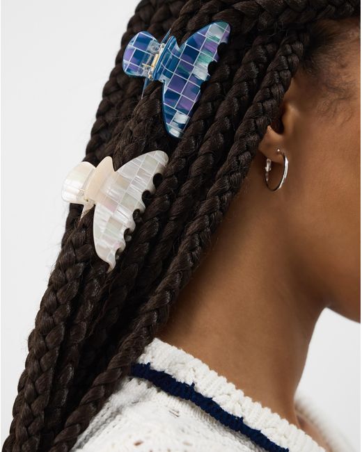 Accessorize Blue 2-Pack Tile Resin Claw Clips